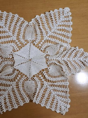 Crochet white doily handmade like new