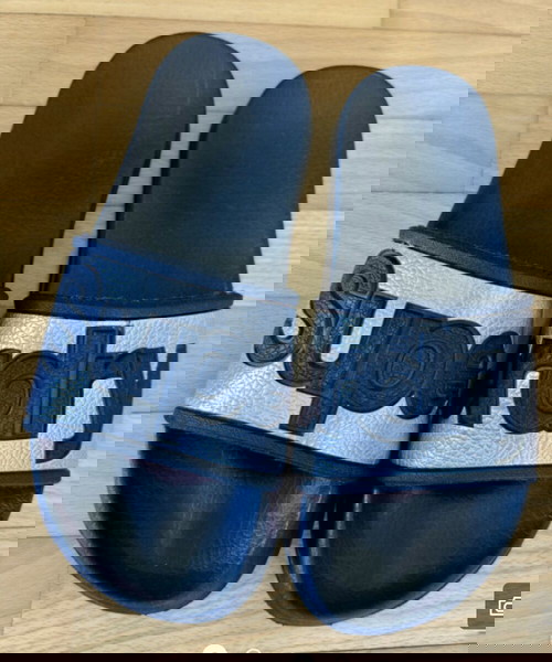 Superdry pool slides παντόφλες 37 - 38 ασημι με μαύρο