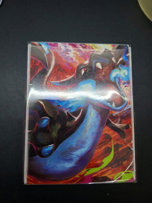Pokemon TCG Mega Charizard X Ultra Premium Collection deckbox, sleeves and dice used