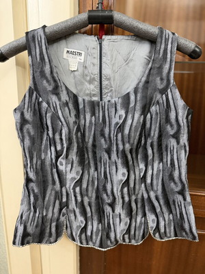 Top, grey, size XL / 42 / 14