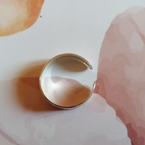 Silver 925 Painted Foot Ring in Sugar Color with Pink Designs New