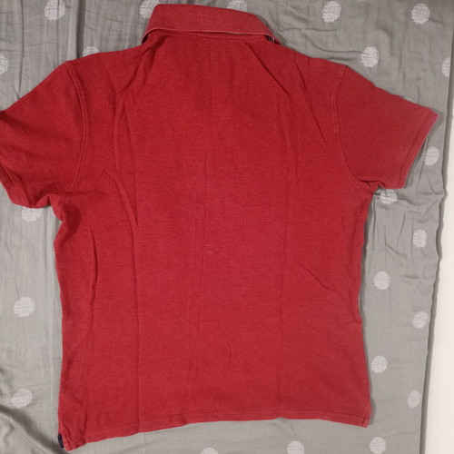 Marks & Spencer men's short-sleeve shirt medium used, red cotton