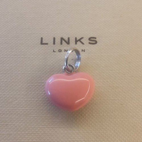 Links of London Sterling Silver Pink Heart Charm Pendant