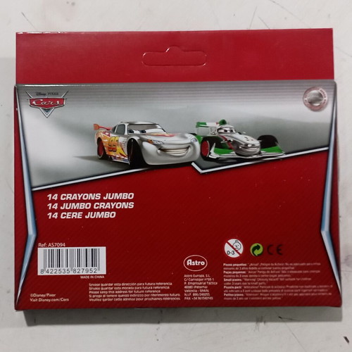 Cars jumbo crayons set of 14 new