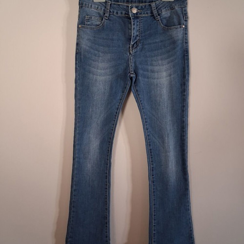 Fiorina Jeans Flared Pants Size L Used Blue
