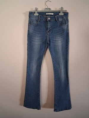 Fiorina Jeans Flared Pants Size L Used Blue