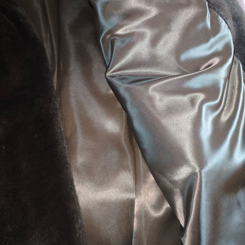 Synthetic fur like new, dark brown, size XL