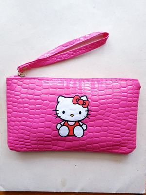 Hello Kitty toiletry bag new, fuchsia croco leatherette