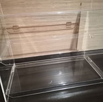 Plexiglass Shelving Unit new, 3 shelves, transparent