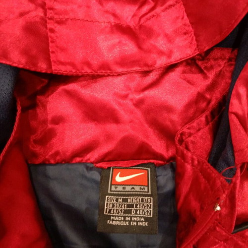 Nike Retro Shiny Windbreaker Jacket Y2K used, red with hood