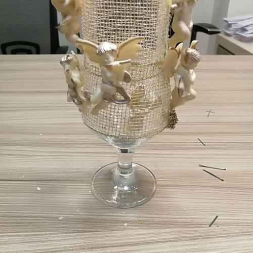Christmas decorative glass used, height 20cm