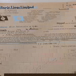  Φορτωτική (έγγραφο) από "HELLENIC LINES LIMITED" στο ατμόπλοιο "S/S GERMANIA", 17/06/1939.