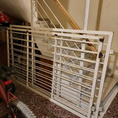 Balcony door grilles used, 2 pieces, solid iron