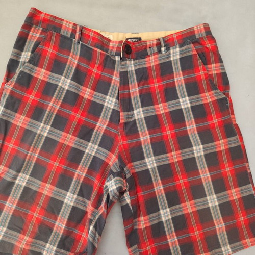 Men's plaid bermuda shorts Vista USA, 100% cotton, size M-L