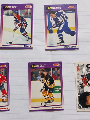 Score NHL cards 1991 used, pack of 6