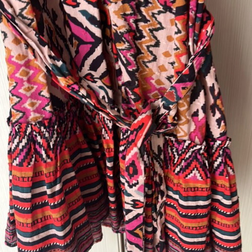 Zara mini dress boho like new, multicolor, size XS