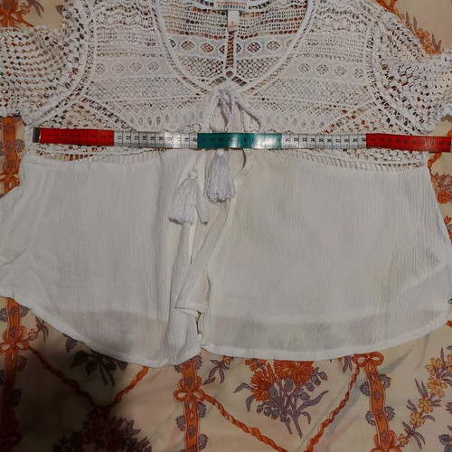 Funky Buddha cardigan like new, white with lace, size S