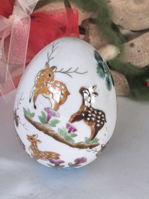 Hand-painted porcelain egg like new