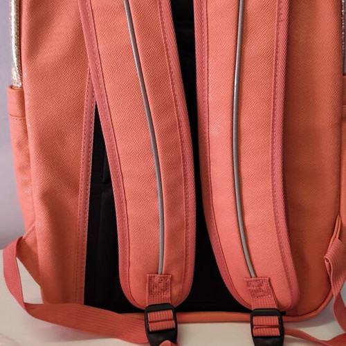 Polo Queenox backpack, pink rose gold glitter