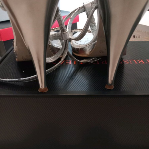 High silver sandals used, size 36