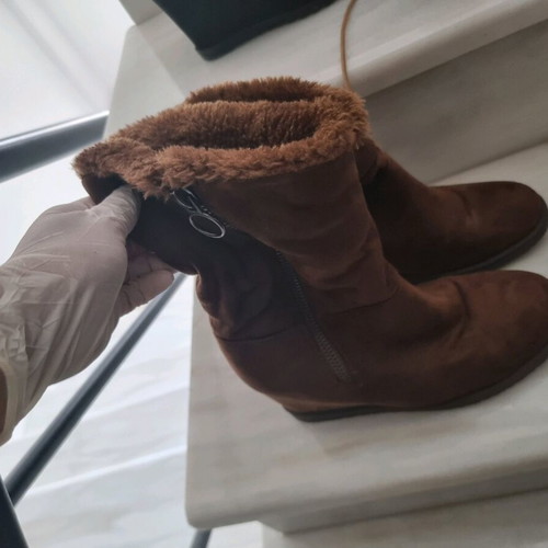 Boots lined used, size 39, worn lightly