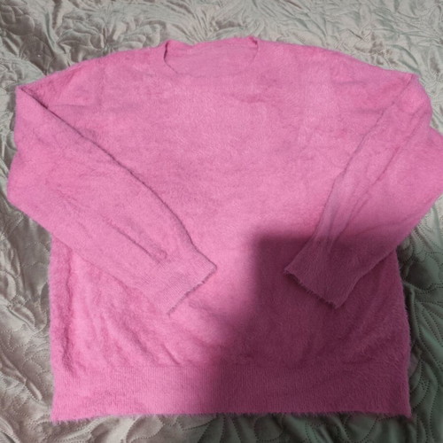 Fuchsia fur blouse Celestino like new