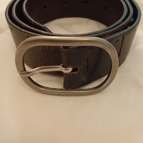 Benetton leather belt like new, boho brown with studs and red detail