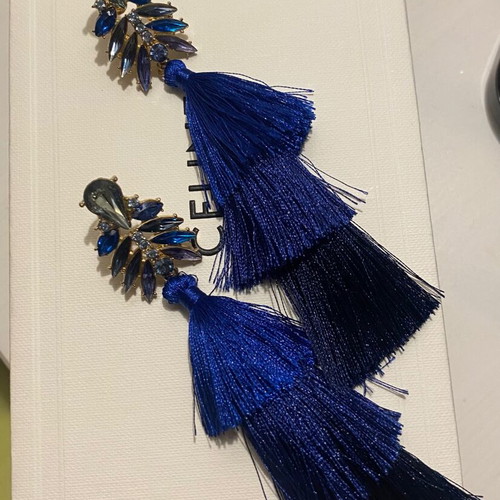 Zara blue tassel earrings like new, unworn