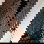  Κομψό παλτό σε μαύρο-γκρι herringbone pattern - Medium (unisex)