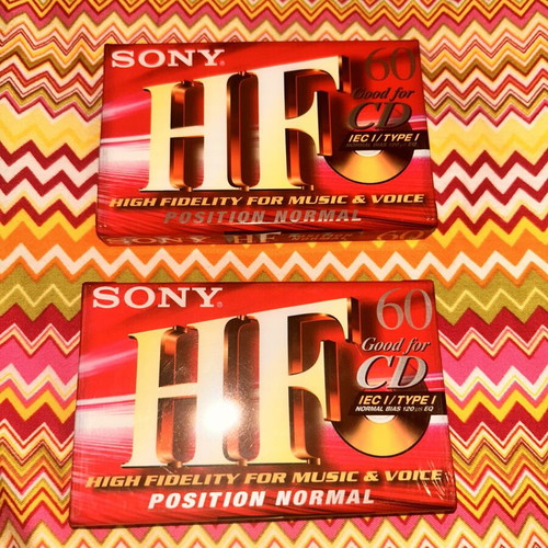 Sony HF 60 cassette tapes new, sealed pack of 2