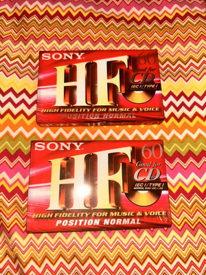Sony HF 60 cassette tapes new, sealed pack of 2