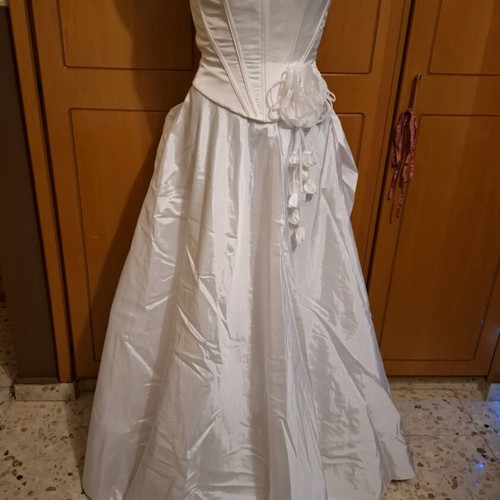 Elegant Wedding Dress New 2 Pieces, Skirt and Corset, White, Size XS-S