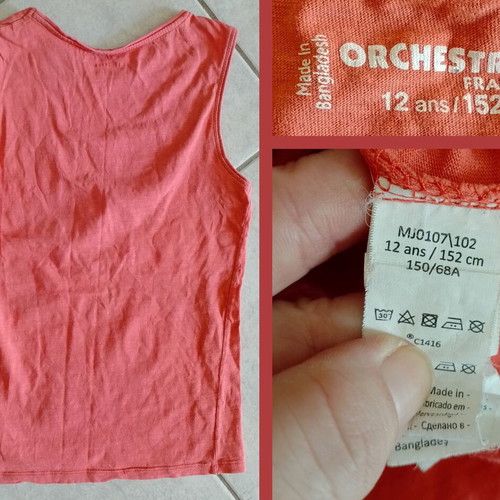 Summer t-shirts pack of 5 used, sizes 146-152 cm, colorful
