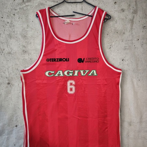 Springfield Basket Vintage Basketball Jersey Cagiva Credito Varesino Terziroli Size VI