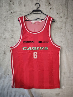 Springfield Basket Vintage Basketball Jersey Cagiva Credito Varesino Terziroli Size VI