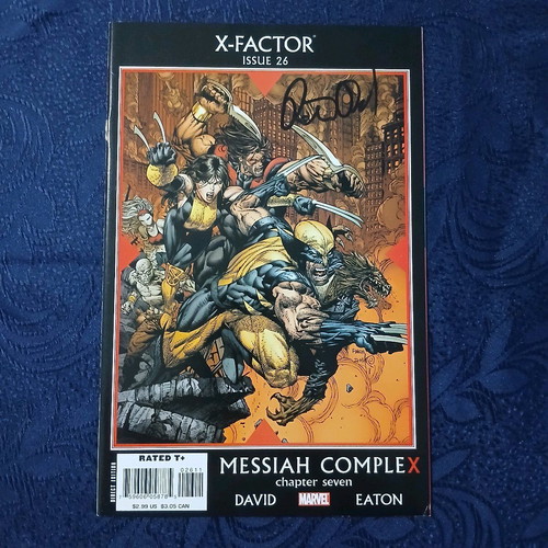 X-Factor #26 used comic with Peter David signature