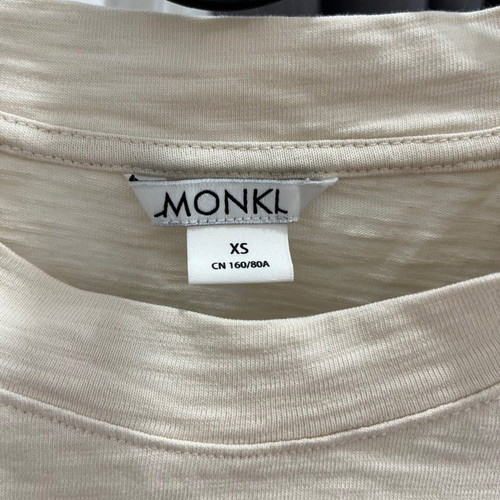 Monki Long Sleeve Top with Balloon Sleeves new, XS, off white-cream