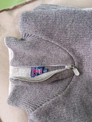 Tricoteen kids sweater like new, gray and beige, size 116 cm