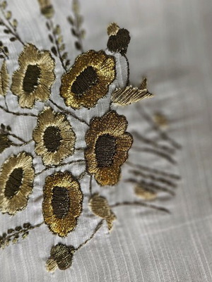 Traditional Handmade Tsevres with Gold Thread and Lace, Like New