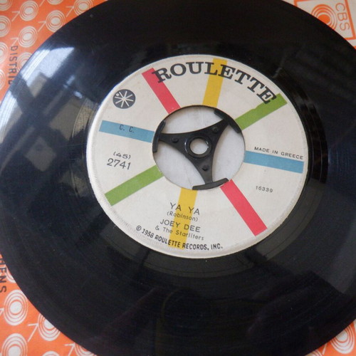 Joey Dee & the Starliters Ya Ya vinyl 45 rpm used, rare Greek pressing