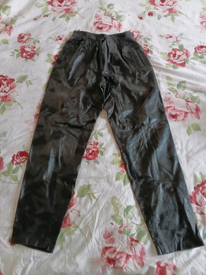 Leather Pants used, size M 38, black