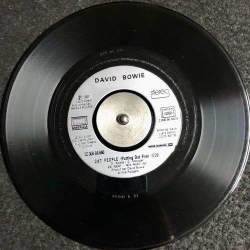 David Bowie Let's Dance 7" Vinyl Single 45 RPM, 1983