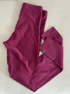 PCP satin leggings burgundy like new, size S