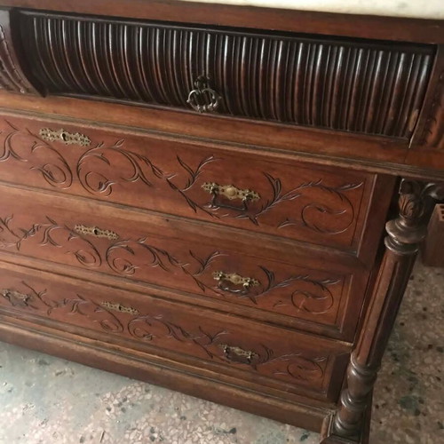 Vintage dresser like new with marble top 118x63 cm
