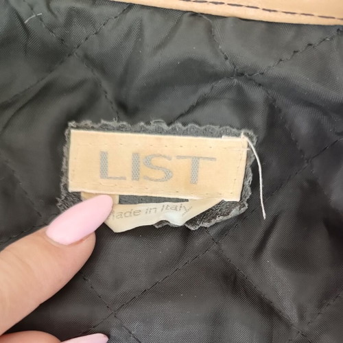 LIST genuine leather biker jacket color block M 46