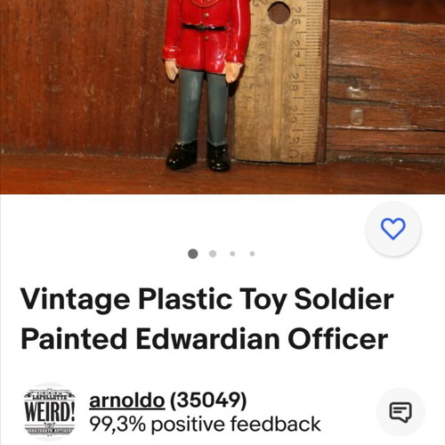 Vintage plastic soldier used with wear