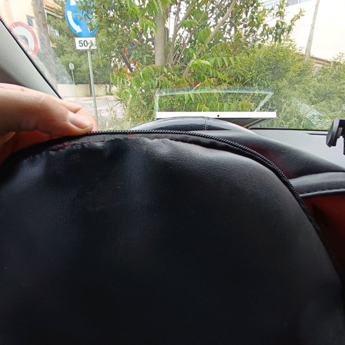 Admiral laptop bag used with leatherette and red interior