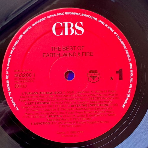 The Best of Earth, Wind & Fire Vol. II LP used, pop