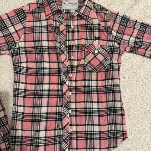 BSB pink checkered shirt like new