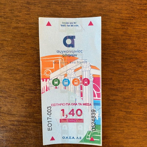 Collectible tickets Metro Isap Trainose Oasa